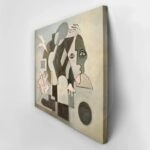 Πινακας σε καμβά ABSTRACT OIL PAINTING DOVE FACE GEOMETRICAL