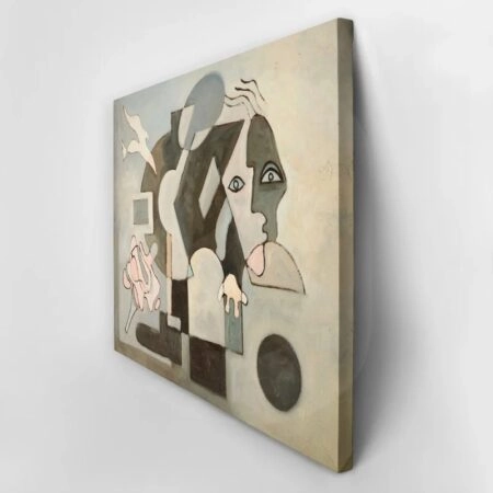 Πινακας σε καμβά ABSTRACT OIL PAINTING DOVE FACE GEOMETRICAL - Αφηρημενα και Abstract Sticky 2