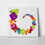 Πίνακας σε καμβά ALPHABET SWIRL