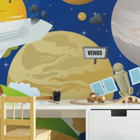 Αυτοκόλλητη Ταπετσαρία τοίχου SOLAR SYSTEM - Παιδικές Ταπετσαρίες Sticky 1