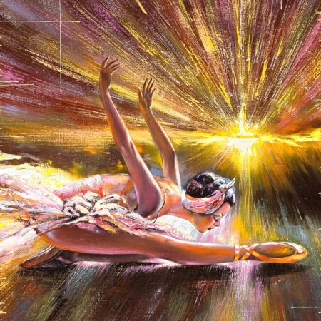 Πινακας σε καμβά BALLERINA AGAINST THE SUN - Χορος Sticky 4