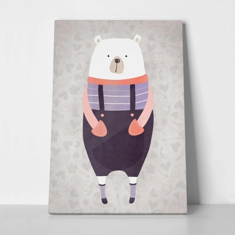 Πινακας σε καμβά BEAR WEARING CLOTHES