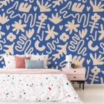 Αυτοκόλλητη Ταπετσαρία τοίχου BLEU MATISSE STYLE SYMBOLS