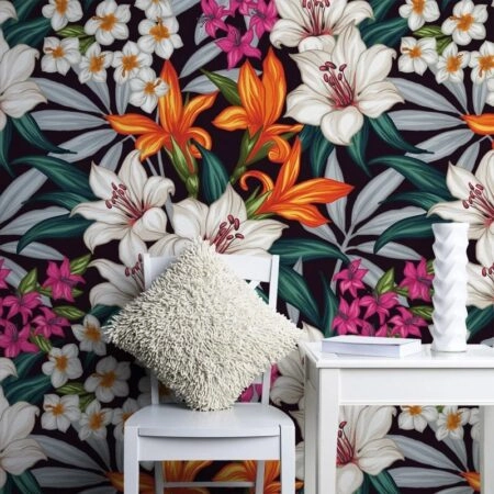Αυτοκόλλητη Ταπετσαρία τοίχου BLOOMING JUNGLE - Floral - Λουλουδια