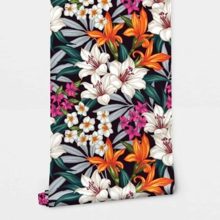 Αυτοκόλλητη Ταπετσαρία τοίχου BLOOMING JUNGLE - Floral - Λουλουδια Sticky 1