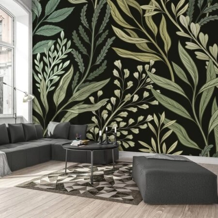 Αυτοκόλλητη Ταπετσαρία τοίχου BOTANICAL FERNS - Μοτίβα