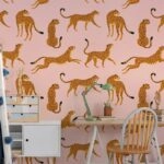 Αυτοκόλλητη Ταπετσαρία τοίχου CHEETAH PATTERN