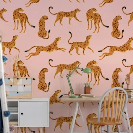 Αυτοκόλλητη Ταπετσαρία τοίχου CHEETAH PATTERN - Tropical