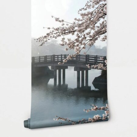 Αυτοκόλλητη Ταπετσαρία τοίχου CHERRY TREE ON THE FOG - Ταπετσαρίες Sticky 2