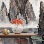 Αυτοκόλλητη Ταπετσαρία τοίχου CHINESE LANDSCAPE OF MOUNTAINS AND WATER