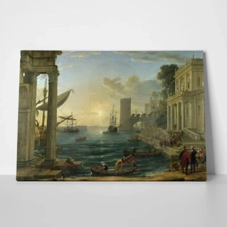 Πινακας σε καμβά CLAUDE - THE EMBARKATION OF THE QUEEN OF SHEBA - Αλλοι ζωγραφοι