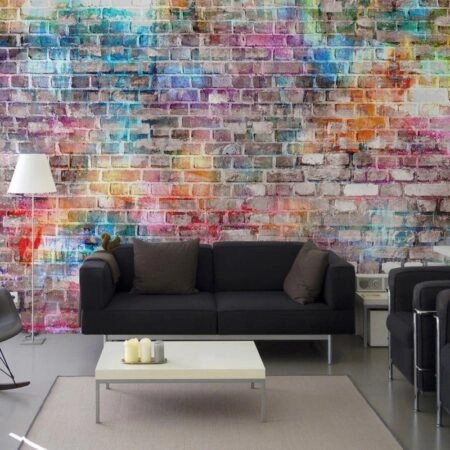 Αυτοκόλλητη Ταπετσαρία τοίχου COLORED WALL - Απομίμηση υλικών Sticky 1