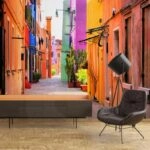Αυτοκόλλητη Ταπετσαρία τοίχου COLOURFUL BURANO STREET