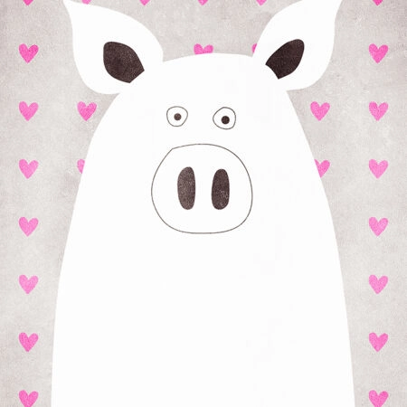 Πινακας σε καμβά CUTE PIG - Παιδικοι και set Sticky 4