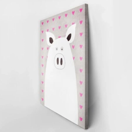 Πινακας σε καμβά CUTE PIG - Παιδικοι και set Sticky 2