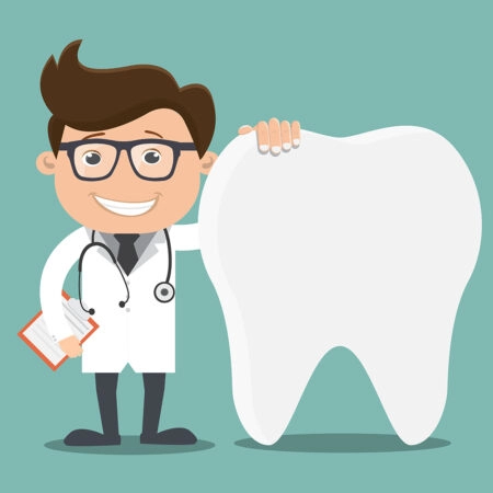 Πίνακας σε καμβά DENTIST AND TOOTH - Επιστημη και Υγεια Sticky 4