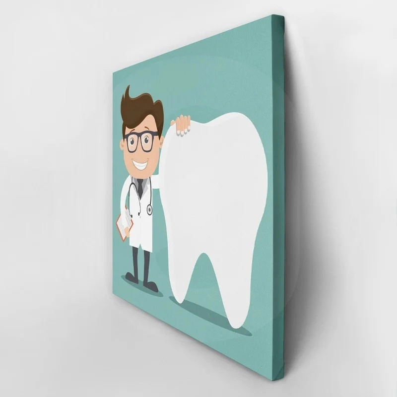Πίνακας σε καμβά DENTIST AND TOOTH