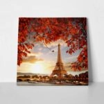Πίνακας σε καμβά EIFFEL'S AUTUMN LEAVES