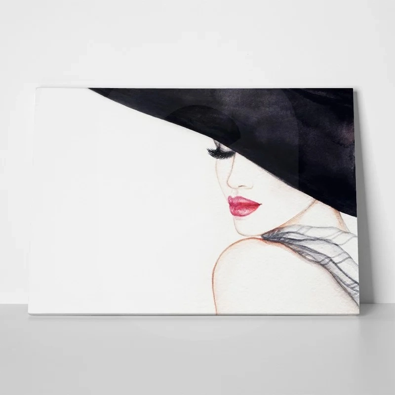 Πινακας σε καμβά ELEGANT LADY FASHION WATERCOLOR