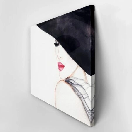 Πινακας σε καμβά ELEGANT LADY FASHION WATERCOLOR - Πορτραιτα και Φιγουρες Sticky 2