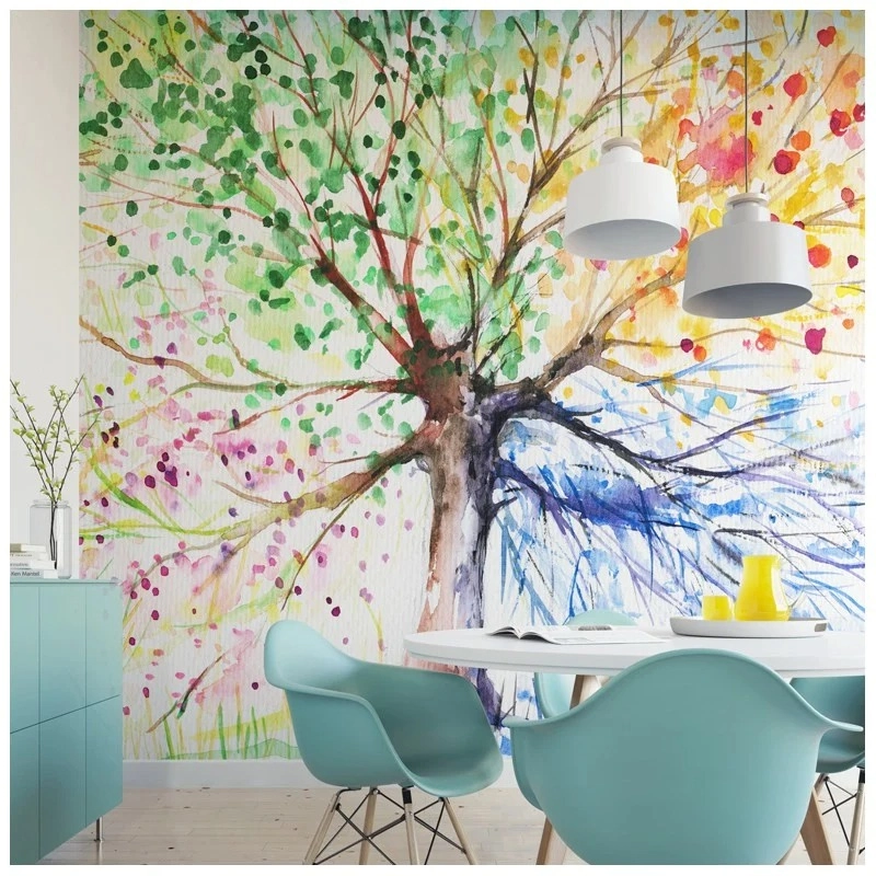 Αυτοκόλλητη Ταπετσαρία τοίχου FOUR SEASONS ARTISTIC TREE