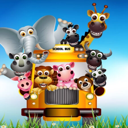 Πινακας σε καμβά FUNNY ANIMALS - Παιδικοι και set Sticky 4