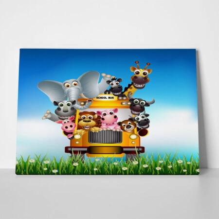 Πινακας σε καμβά FUNNY ANIMALS - Παιδικοι και set