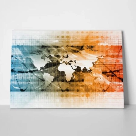 Πινακας σε καμβά GLOBAL SOLUTION - Χαρτες
