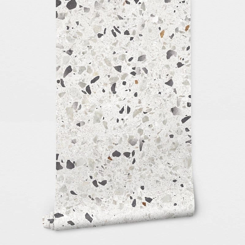 Αυτοκόλλητη Ταπετσαρία τοίχου GREY TONES TERRAZZO