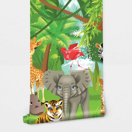 Αυτοκόλλητη Ταπετσαρία τοίχου JUNGLE ANIMALS - Παιδικές Ταπετσαρίες Sticky 2