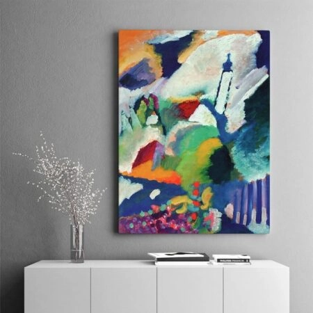Πινακας σε καμβά KANDINSKY - CHURCH IN MURNAU - Wassily Kandinsky