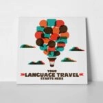 Πίνακας σε καμβά LANGUAGE TRAVEL