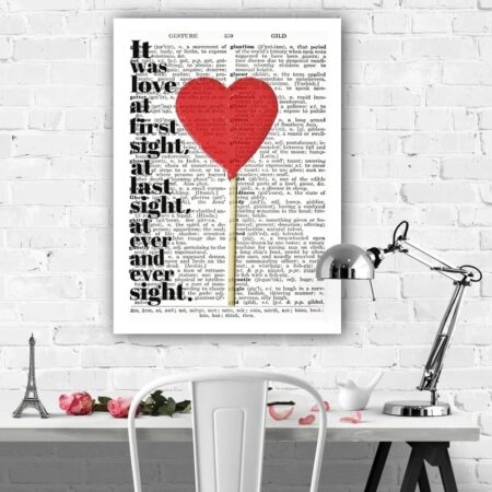 Πινακας σε καμβά LOVE AT FIRST... AND LAST SIGHT - Αγαπη - Ερωτας