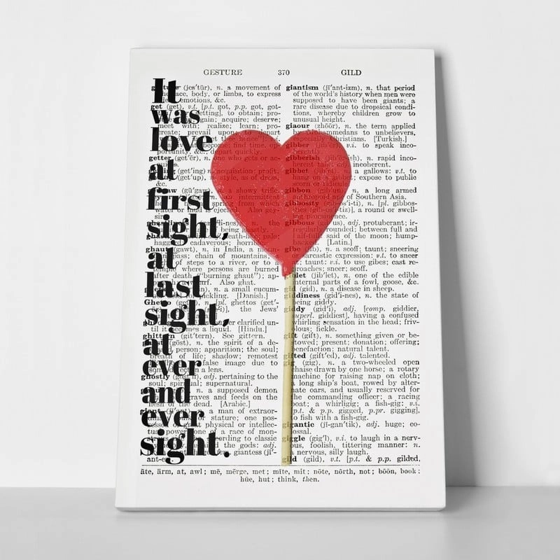 Πινακας σε καμβά LOVE AT FIRST... AND LAST SIGHT