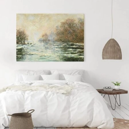 Πινακας σε καμβά MONET - ICE MELTING NEAR VETHEUIL - Monet Claude