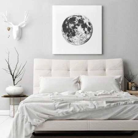 Πίνακας σε καμβά MOON ILLUSTRATION - Διαστημα και Τεχνολογια