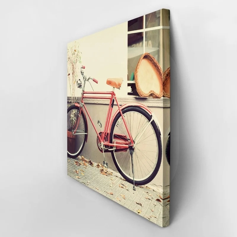 Πίνακας σε καμβά OLD RED BIKE
