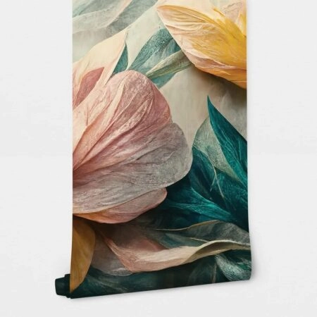 Αυτοκόλλητη Ταπετσαρία τοίχου PAPER MADE FLOWERS - Floral - Λουλουδια Sticky 2