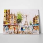 Πινακας σε καμβά PARIS STREET VIEW OIL PAINTING 2