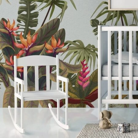 Αυτοκόλλητη Ταπετσαρία τοίχου PASTEL TROPICAL FOREST - Tropical Sticky 1