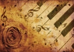 Πινακας σε καμβά PIANO ROSE