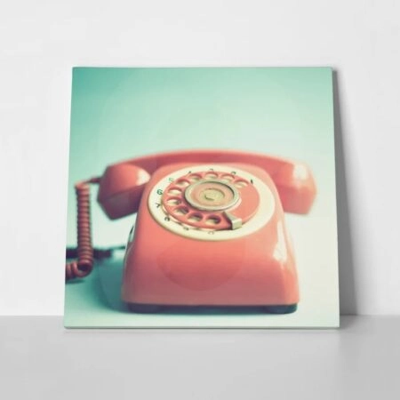 Πίνακας σε καμβά RETRO RED PHONE 1 - Vintage