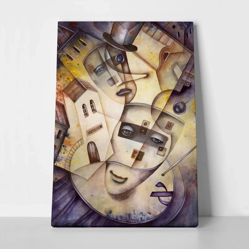 Πινακας σε καμβά THEATER MASKS