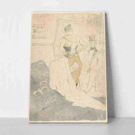 Πινακας σε καμβά TOULOUSE LAUTREC - FASTENING A CORSET - Toulouse Lautrec