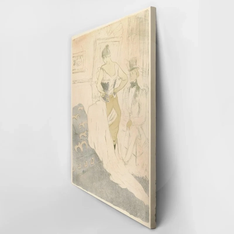 Πινακας σε καμβά TOULOUSE LAUTREC - FASTENING A CORSET