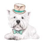 Πίνακας σε καμβά WEST HIGHLAND WHITE TERRIER HIPSTER
