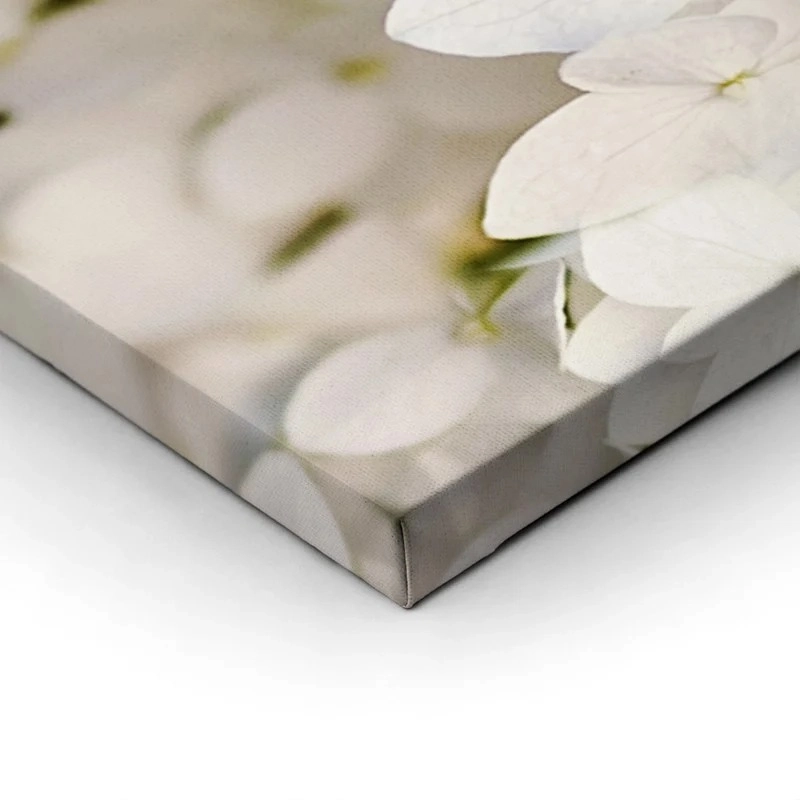 Πινακας σε καμβά WHITE HYDRANGEA FLORAL BACKGROUND