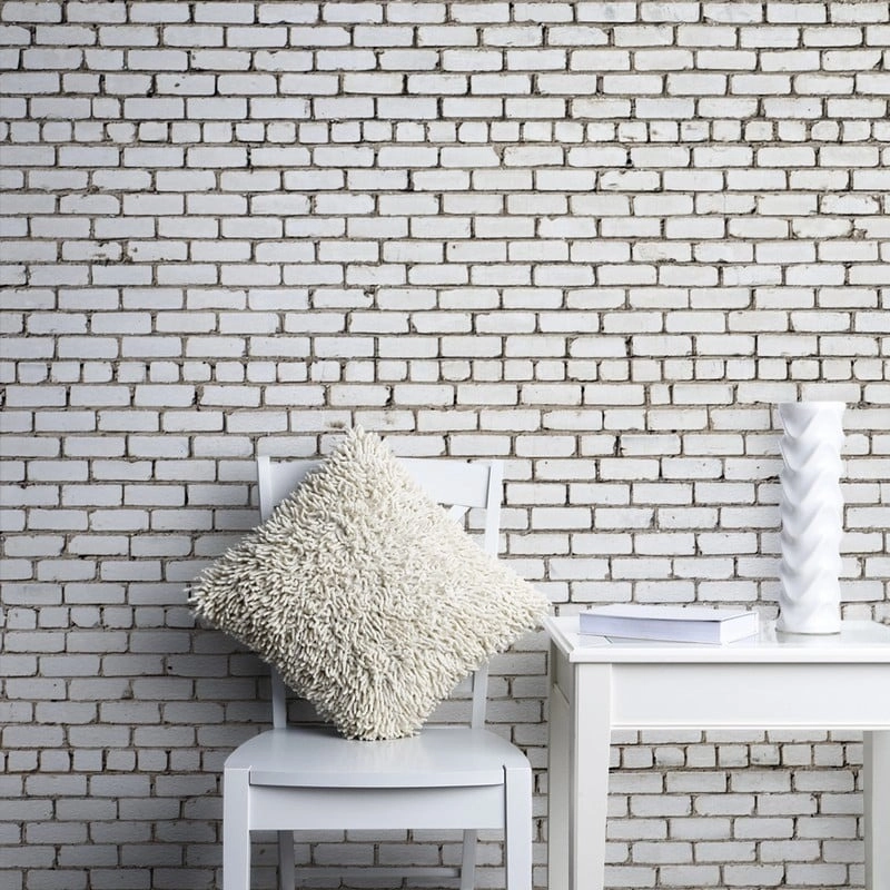 Αυτοκόλλητη Ταπετσαρία τοίχου WHITE BRICK