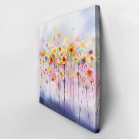 OUTLET Πίνακας σε καμβά ABSTRACT DANDELION COLORFUL PAINTINGS FLOWERS SOFT  30cm x 30cm - OUTLET Sticky 2