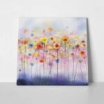 OUTLET Πίνακας σε καμβά ABSTRACT DANDELION COLORFUL PAINTINGS FLOWERS SOFT  30cm x 30cm
